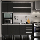 Balcão de Cozinha 70cm Preto Spring