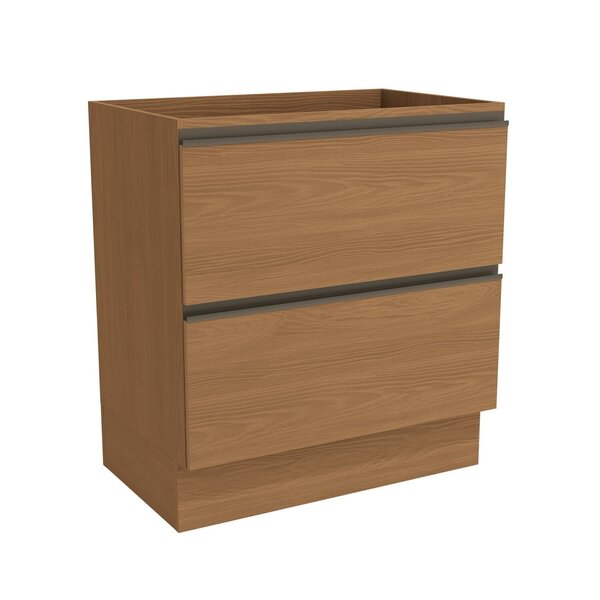 Balcão De Cozinha 800mm 2 Gavetões De Madeira Canela