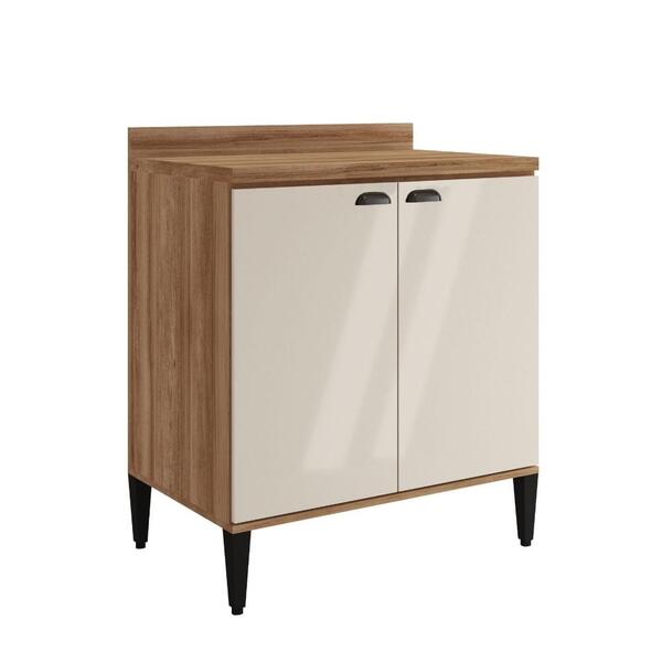 Balcão De Cozinha 800mm 2 Portas Com Tampo Lótus Carraro Frei