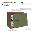 Balcão De Cozinha 80 Cm 2 Gavetas Rustic/verde Vik Madesa