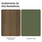 Balcão De Cozinha 80 Cm 2 Gavetas Rustic/verde Vik Madesa