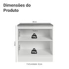Balcão De Cozinha 80 Cm 2 Portas Branco/verde Vik Madesa