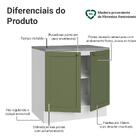 Balcão De Cozinha 80 Cm 2 Portas Branco/verde Vik Madesa