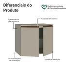 Balcão De Cozinha 80 Cm 2 Portas Crema Nice Madesa