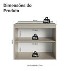 Balcão De Cozinha 80 Cm 2 Portas Crema Nice Madesa