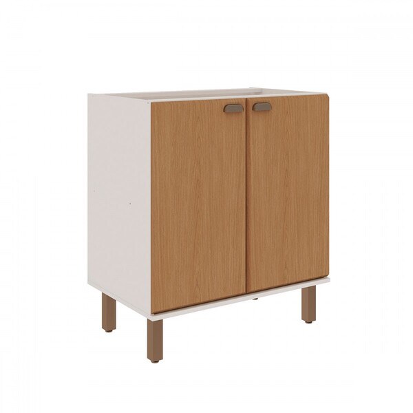 Balcão De Cozinha 80 Cm Atria 2 Portas Branco Fosco/teka Soho
