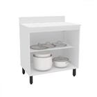 Balcão De Cozinha 80 Cm Meena 2 Portas Branco/creme - Politor
