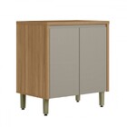 Balcão De Cozinha 80 Cm Renard 2 Portas 100% Mdf Jequitibá/gr