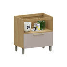 Balcão De Cozinha 80cm 1 Porta 2 Gavetas Elegance Luciane Móv