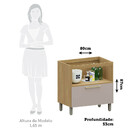 Balcão De Cozinha 80cm 1 Porta 2 Gavetas Elegance Luciane Móv