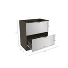 Balcão De Cozinha 80cm 2 Gavetões Kappesberg Onix/steel