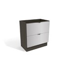 Balcão De Cozinha 80cm 2 Gavetões Kappesberg Onix/steel