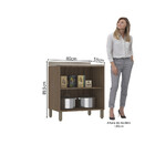 Balcão De Cozinha 80cm 2 Portas Com Tampo Aspen Luciane Móveis