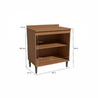 Balcão De Cozinha 80cm 2 Portas Com Tampo Linna Canela/grafite