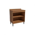 Balcão De Cozinha 80cm 2 Portas Com Tampo Linna Canela/grafite