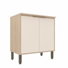 Balcao De Cozinha 80cm 2 Portas Karine  Carvalho/off White