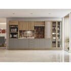 Balcão De Cozinha 80cm 2 Portas Madeira  Nogueira/fendi