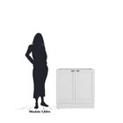 Balcão De Cozinha 80cm 2 Portas Sem Tampo Unna Yescasa Branco