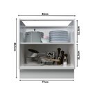 Balcão De Cozinha 80cm 2 Portas Sevilha Branco Ártico