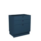 Balcão De Cozinha 80cm 3 Gavetas Sevilha Azul Órion