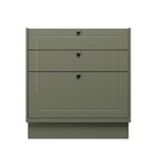 Balcão De Cozinha 80cm 3 Gavetas Sevilha Verde Hill