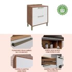 Balcão De Cozinha 80cm Com 1 Porta Basculante 1 Gavetão E Tam