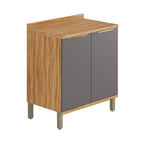 Balcão De Cozinha 80cm Com 2 Portas E Tampo 100% Mdf Noruega