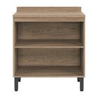 Balcão De Cozinha 80cm Com Tampo 2 Portas Avelã  Mel/branco