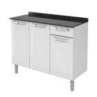 Balcão de Cozinha 86x105x45cm Aço Branco Neve Rose Itatiaia