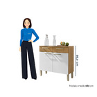 Balcão De Cozinha 90 Cm 2 Portas E 2 Gavetas Freijó