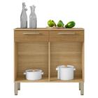 Balcão De Cozinha 90 Cm 2 Portas E 2 Gavetas Freijó