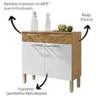 Balcão De Cozinha 90 Cm 2 Portas E 2 Gavetas Freijó