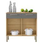 Balcão De Cozinha 90 Cm 2 Portas E 2 Gavetas Freijó