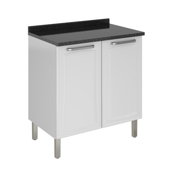 Balcão de Cozinha 92x80x52cm Aço Branco Neve Tarsila Itatiaia