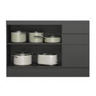 Balcão De Cozinha Acácia Touch 120cm Com Rodapé E Sem Tampo -