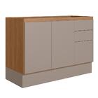 Balcão De Cozinha Acácia Touch 120cm Com Rodapé E Sem Tampo -