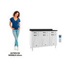 Balcão De Cozinha Aço Com Tampo Star New 3 Portas 3 Gavetas B