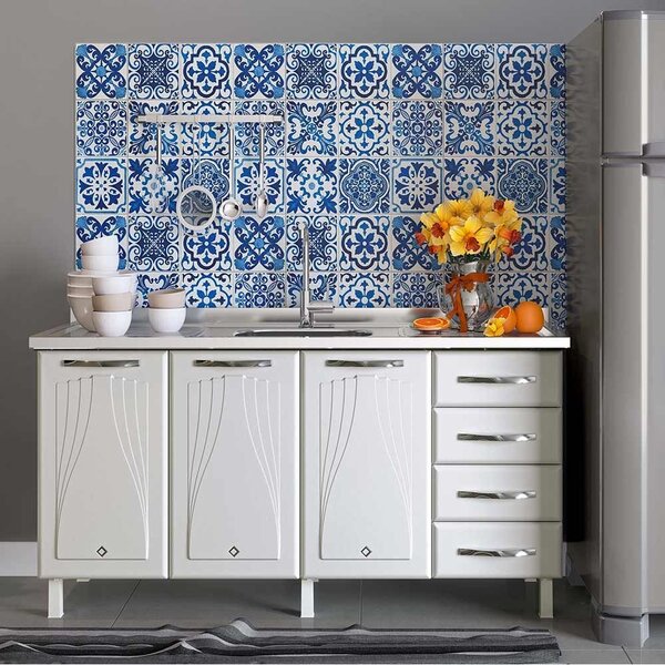 Balcão De Cozinha Aço Triplo Star New  Branco