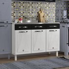 Balcão De Cozinha Aço Triplo Star New Telasul Preto