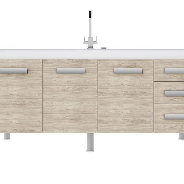 Balcão De Cozinha Alfa 1 44 X 52 2 Branco/berlin Cerocha