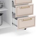 Balcão De Cozinha Amara 120 Cm 2 Portas 3 Gavetas Branco/crem