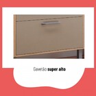 Balcão De Cozinha Amêndoa 2 Portas 3 Gavetas Mel/fumê 909102