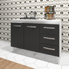 Balcão De Cozinha Armário Gabinete Com Tampo 118 Cm Alice Bra