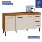 Balcão De Cozinha Atenas 3 Portas 3 Gavetas Nature/off White