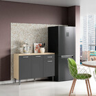 Balcão De Cozinha Atenas Com Pia Inox 3 Portas 1 Gaveta - Ara