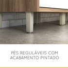 Balcão De Cozinha Baronesa Com Tampo 1 Pt 4 Gv Branco E Marrom