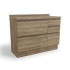 Balcão De Cozinha Bruges Com Tampo 1 Pt 4 Gv Nogal 120 Cm