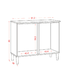Balcão de Cozinha Buffet 2 Portas Atacama / Off White Isabell
