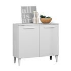 Balcão de Cozinha Buffet 2 Portas Branco Isabelle Aramóveis