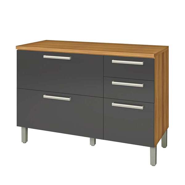 Balcão De Cozinha Burguesa Com Tampo 2 Pt 3 Gv Grafite E Frei